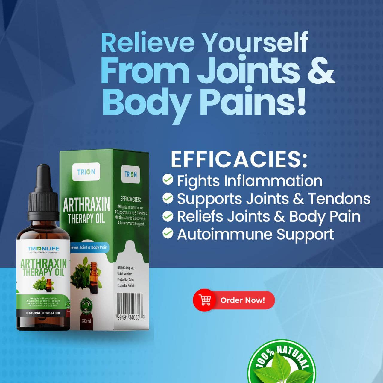 Trionlife Arthraxin Herbal Therapy Oil